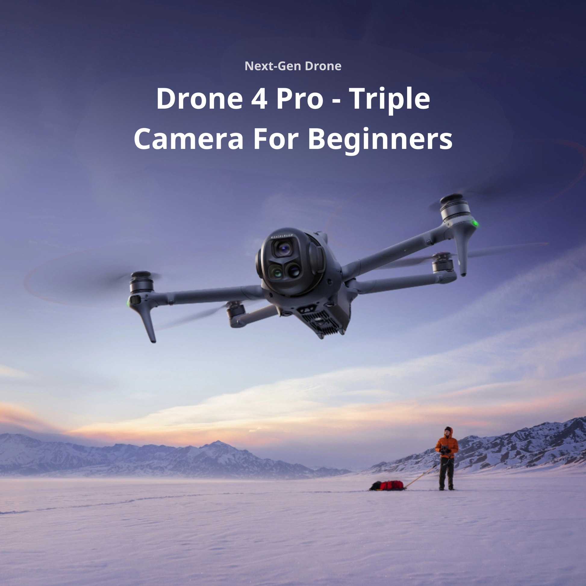 AirView Pro 4 Triple Camera – Next-Gen Drone for Beginners with Professional Power